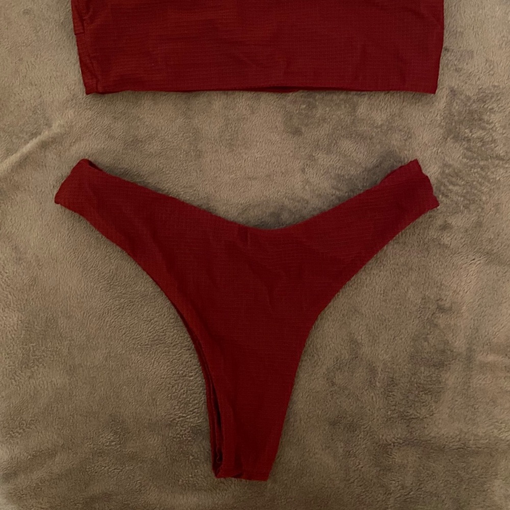 Maroon Bikini (w/ removable straps)